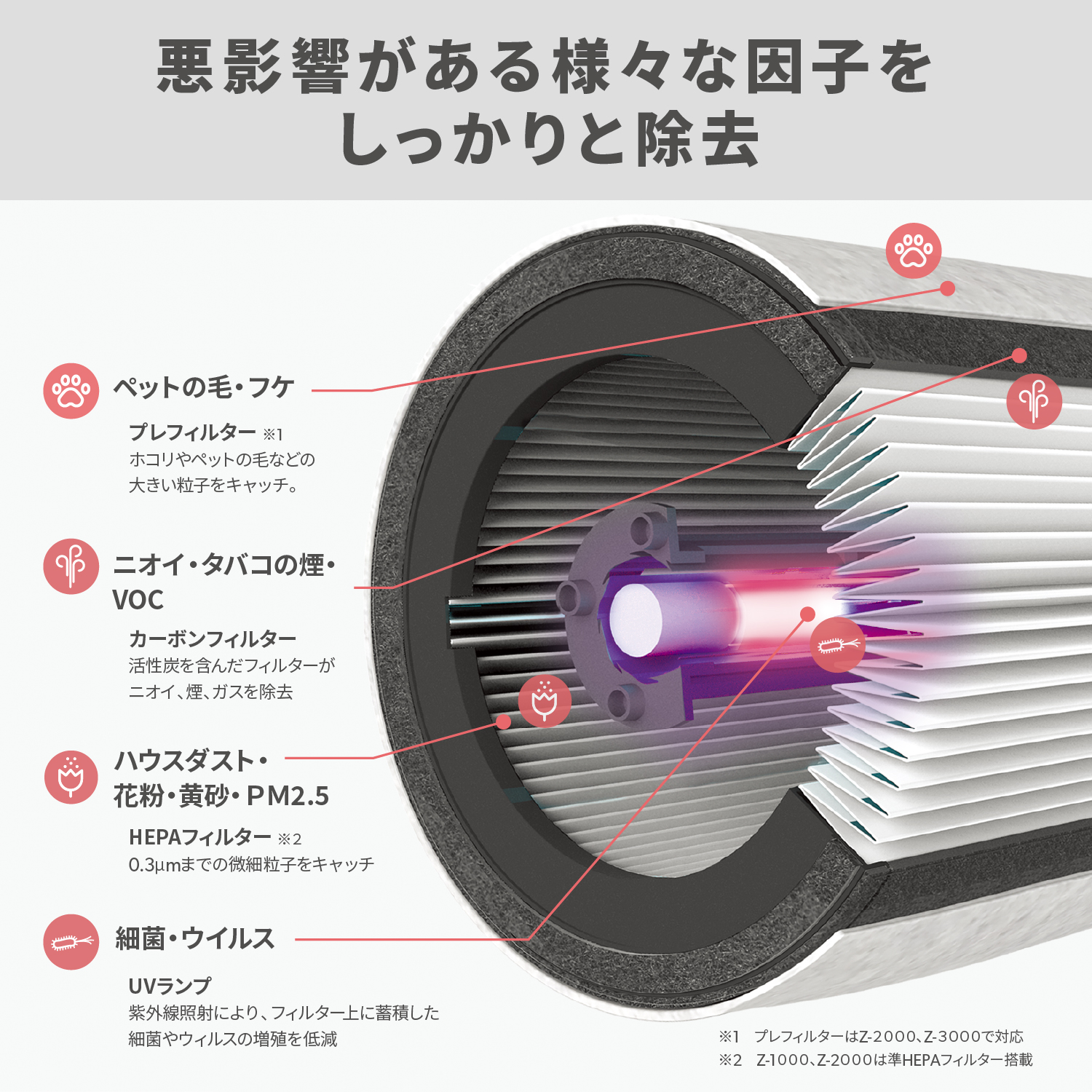 WEB限定 新品未開封品！TruSens 空気清浄機 Amazon 空気清浄機 Z-1000 